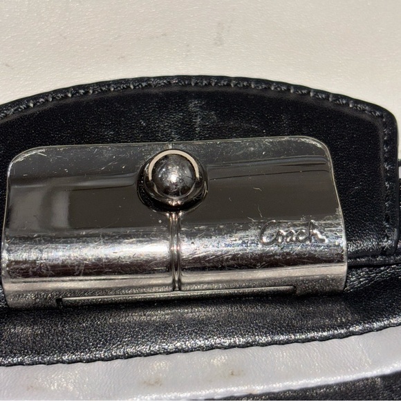 COACH F23084 Kristin Spectator Black and White Leather Crossbody - Picture 3 of 6